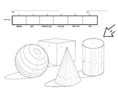 three dimensional shapes are shown in this diagram