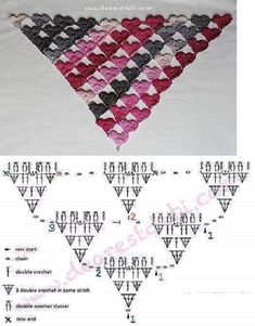 an image of a quilted triangle with numbers and letters in the shape of squares