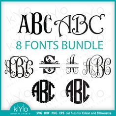 Cricut Monogram Font Bundle SVG cut files, Monogram letters svg, Monogram Font svg, Cricut fonts svg, Silhouette monogram fonts #monogramsvg #monogramfont #monogramletter #cricutdesign #cricutdesign #svgfiles Monogram Fonts For Cricut, Cricut Monogram Font, Vine Monogram Font, Circle Monogram Font, Free Monogram Fonts, Fonts For Cricut, Silhouette Fonts, Cricut Monogram, Font Letters