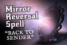 Black Candle Mirror Spell, Black Magic Reversal Spell, Reversal Spell, Mirror Spell, Curse Breaking, Ritual Ideas, Wish Spell, Curse Spells, Candle Magic Spells