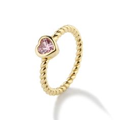 14K gold-plated baby ring with twisted rope band accented with a sparkling pink CZ heart. This is designed with all precious metals (sterling silver and plated with 14K gold). This makes a fun ring for your little princess! These are high-quality rings that are E-coated to prevent tarnish for little girls, toddlers, and kids. They are great pinky rings as well. This children's ring comes in a beautiful black velvet heart-shaped box and is available in sizes 1-5. Ring Sizing: https://cherishedmom Quality Rings, Baby Ring, Pinky Rings, Olivia Grace, Rope Ring, Baby Rings, Rope Rings, Kids Rings, Velvet Heart