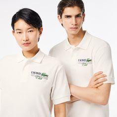 This Roland Garros polo, made for the Grand Slam event, is sure to be a hit with tennis fans. Made from an innovative, moisture-wicking terry fabric for comfort. With an exclusive print for added croco-style. Casual Polo Shirt For Sports Events, Cotton Moisture-wicking Polo Shirt For Sports Season, Moisture-wicking Cotton Polo Shirt For Sports, Casual Polo Shirt For Golf, Casual Polo Shirt For Golf Sports Season, Casual Polo Shirt For Golf Season, Casual Cotton Polo Shirt For Sports Events, White Cotton Polo Shirt For Sports Season, White Sporty Polo Shirt With Embroidered Logo