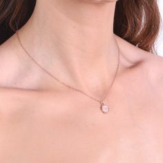 A beautiful 14k Rose gold filled necklace with 8mm natural moonstone pendant . The moonstone is June Birthstone. Very minimalist necklace, elegant and cute, a perfect necklace for every day wear. Necklace length- 16" + 2" extension. Moonstone size- 8 mm . ***Please Notice!! the stone is a NATURAL stone and can be a change in shade or color that will be different from the pictures. All my jewelry are packed in an elegant gift box. Dainty Rose Gold Pendant Crystal Necklaces, Rose Gold Crystal Necklace With Delicate Chain, Rose Gold Delicate Chain Crystal Necklace, Elegant Rose Gold Crystal Necklace With Round Pendant, Dainty Rose Gold Crystal Necklace As Gift, Dainty Rose Gold Crystal Necklace For Gift, Minimalist Rose Gold Crystal Pendant Necklace, Delicate Rose Gold Necklace With Round Pendant, Minimalist Rose Gold Crystal Necklace