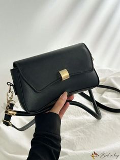 Bird in Bag - Square Flap Lock Bag, Black Black Square Satchel For On-the-go, Classic Black Pouch Shoulder Bag, Everyday Black Baguette Bag With Adjustable Strap, Black Baguette Bag With Detachable Strap For Everyday, Classic Black Pouch Bag, Black Everyday Baguette Shoulder Bag, Everyday Black Baguette Shoulder Bag, Black Large Capacity Baguette Crossbody Bag, Black Large Capacity Crossbody Baguette Bag