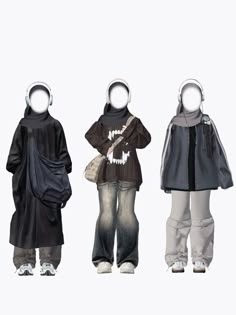 Y2k Outfits Street Styles Hijabi, Baggy Clothes With Hijab, Shoujo Hijabi Outfits, Hijabi Shoujo Outfit, Hijabi Acubi Fashion, Hijabi Kawaii Outfits, Alt Hijabi Outfits, Cool Hijabi Outfits, Grunge Hijab Outfit