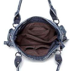 Large Capacity Denim Shoulder Bag In Blue, Denim Blue Shoulder Bag With Large Capacity, Large Capacity Denim Bag, Denim Shoulder Bag For Travel, Denim Hobo Shoulder Bag With Large Capacity, Large Capacity Denim Hobo Shoulder Bag, Large Capacity Denim Shoulder Bag, Denim Shoulder Bag With Large Capacity And Double Handle, Denim Blue Large Capacity Shoulder Bag With Double Handle