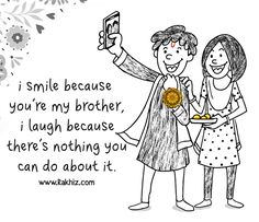 a drawing of two people taking a selfie with a gold medal in front of them