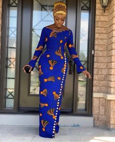 Lovely African Print Dress, Classic Ankara Dress, African Dress Ankara Maxi Dress, African Party Dresses, Ankara Clothing, Long African Dresses, Ankara Dress Styles, African Prom Dresses, African Dresses Modern, Ankara Gown Styles, African Wear Dresses