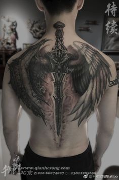 Angels And Demons Tattoo, Demons Tattoo, Wing Tattoo Men, Archangel Tattoo, Knight Tattoo, Evil Tattoos, Epic Tattoo, Wicked Tattoos, Tato Lengan