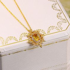 Holiday Notice: We will be on holiday from Feb 6 to Feb 15 for the Spring Festival. Orders will be shipped after we resume work. Vintage Citrine Necklace, Natural Citrine Pendant Necklace, Yellow Citrine Necklace Gold, Vintage Lace Citrine Pendant, Christmas Gifts Features * Made to Order. * Material: 925 Silver with Gold Plated * Gold Color: Yellow Gold * Stone Type: Natural Yellow Citrine * Necklace Length: 45 cm * Pendant Size：15.32*18.45 mm * Ready to Ship in 7-10 Business Days Want to find Elegant Citrine Oval Pendant Necklace, Elegant Gold Citrine Necklace, Citrine Pendant Necklace For Wedding, Wedding Citrine Pendant Necklace, Elegant Yellow Oval Pendant Necklace, Yellow Filigree Jewelry Gift, Yellow Victorian Jewelry As A Gift, Victorian Yellow Jewelry For Gifts, Victorian Yellow Jewelry Gift