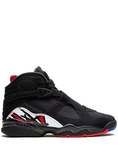 black/red/white nubuck leather signature Jumpman motif round toe front lace-up fastening crossover strap at the toe logo-embroidered tongue rubber sole These styles are supplied by a premium sneaker marketplace. Stocking only the most sought-after footwear, they source and curate some of the most hard to find sneakers from around the world. Air Jordan 8, Jordan 8, Balenciaga Track, Jordan Air, Kids Jordans, Jordans For Men, Derby Shoes, Espadrille Shoes, Nubuck Leather