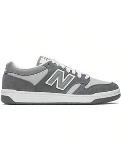 New Balance 
Gray 480 Sneakers 
Low-top paneled suede and grained leather sneakers in gray. 
. Perforated detailing at toe 
. Lace-up closure 
. Logo patch at padded tongue 
. Padded collar 
. Logo appliqué at sides 
. Logo printed at heel tab 
. Mesh lining 
. Moisture-wicking OrthoLite® footbed 
. Treaded rubber sole 
Supplier color: Castlerock 
Upper: leather. Sole: rubber. 
Made in Indonesia. 
241402F128251 
Gray 480 Sneakers default         Sports & Outdoor Shoes, size features are:Bust: ,L New Balance 480, New Balance Gray, Shoes For School, Casual Athletic Shoes, Sport Shoes Women, Outdoor Bag, Casual Sneakers Women, Casual Athletic, Womens Athletic Shoes