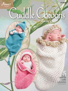 crochet book with two baby dolls in blankets and sleeping bags on the cover