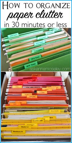 how to organize paper clutter in 30 minutes or less with the help of an organized drawer