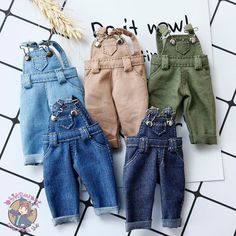 Darling front pocket design overalls for OB11 and Nendoroid doll. Complete with clips for the straps, belt loops and realistic looking pockets. Available in five different colors: Green, Brown, Dark Blue, Medium Blue and Light Blue Please note: Props and Dolls not included. This listing is for the overalls only! Shipping Please allow 2-3 days for processing and 7-15 days for shipping. Ships from China. Easy Returns. Please contact me immediately if there is an issue with your order. Overalls Fit, Jeans Overall, Pajama Suit, Maid Outfit, Textile Doll, Denim Overalls, Denim Trousers, T Shirt And Shorts, Clothes Accessories