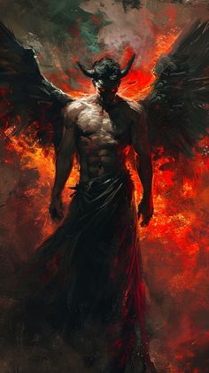 Follow for more!! Dark Fantasy Artwork, Gothic Fantasy Art, Angel Painting, Demon Art, Beautiful Dark Art, Angels And Demons