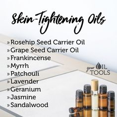 Skin Tightening Oils, Skin Tightening Essential Oil, Skincare Recipes, Essential Oils For Face, Essential Oil Beauty, Essential Oil Accessories, Essential Oil Remedy, Essential Oil Carrier Oils