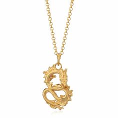 It's the year of the Dragon. Celebrate the Chinese New Year with this Chinese Dragon Necklace. 18ct Gold Plated Silver Loong Dragon Charm Necklace. Bring power, strength & good fortune to your jewellery collection. Symbolic Gold Dragon Jewelry, Symbolic Gold Jewelry With Dragon Design, Spiritual Gold Jewelry With Dragon Design, Luxury Gold Dragon Design Jewelry, Luxury Gold Jewelry With Dragon Design, Gold Dragon Design Jewelry, Yellow Gold Dragon Design Jewelry Gift, Gold Jewelry With Dragon Design, Gold Round Jewelry With Dragon Design