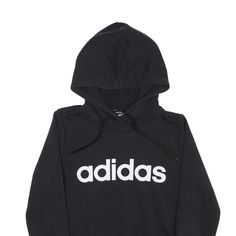 Item is in good used condition. >Size: XS >Armpit To Armpit: 17" >Armpit To Cuff: 20" >Collar To Hem: 22" Black Adidas Logo Long Sleeve Hoodie, Black Casual Adidas Logo Hoodie, Casual Black Adidas Logo Hoodie, Adidas Black Hoodie Sweatshirt, Casual Black Adidas Hoodie, Black Adidas Logo Hoodie For Streetwear, Black Adidas Logo Hoodie In Athleisure Style, Black Adidas Sweatshirt Sportswear, Black Adidas Logo Hoodie