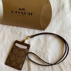 Brand New Coach Lanyard Id Holder -Comes With Box And Care Instructions Coach Lanyard, Disney Box, Lanyard Id Holder, Coach Keychain, Mini Planner, Mens Keychains, Coach Poppy, Coach New York, Coach Wallet