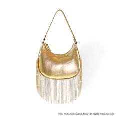 Introducing the Cascade Elegance Fringed Handbag’ – where sophistication meets playful charm. This exquisite piece is crafted with the finest materials, featuring a sleek facade that exudes class. The eye-catching fringe detail adds a touch of whimsy, creating a dynamic look that will sway elegantly with your every move. The spacious interior is designed for the modern woman, offering ample space for all your essentials, while the secure closure ensures they are kept safe. Perfect for a night ou Belt Ring, Fringe Handbags, Casual Beach Wear, Gold Handbags, New Arrival Dress, Shop Swimwear, Monday Friday, Modern Woman, Short Sets