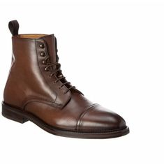 Handmade men cap toe brown ankle leather boot, men leather dress boot Brown Cap Toe Business Boots, Masculine Fitted Boots With Round Toe, Cap Toe Business Boots For Winter, Business Cap Toe Boots For Winter, Fitted Boots With Round Toe, Winter Business Cap Toe Boots, Masculine Fitted Leather Boots, Fitted Leather Sole Cap Toe Boots, Leather Sole Cap Toe Boots