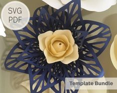 paper flowers are arranged on top of each other with the words svg df