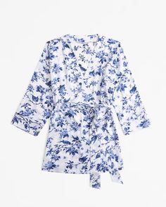 Women's Satin Robe | Women's The A&F Wedding Shop | Abercrombie.com Robe Women's, Morning Of The Wedding, Getting Ready Wedding, Satin Sash, Wedding Robe, Floral Robes, Morning Wedding, Women Wedding Guest Dresses, Bridal Shower Games