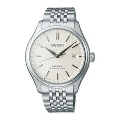 Presage Classic Series 'Shiro-iro' 40mm Mens Watch White White Watches For Men, Glashutte Original, Seiko Presage, Womens Watches Luxury, Diamond Gift, Classic Series, Seiko Watches, Classic Watches, Dive Watches