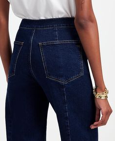 The Emmett Wide-Leg Jean: Welt Pocket Edition | Madewell Dark Wash Wide Leg Flare Jeans With Seam Detailing, High Rise Flare Jeans With Seam Detailing For Work, Pocket Edition, Fall 2024, Welt Pocket, Leg Jeans, Madewell, Full Length, Wide Leg