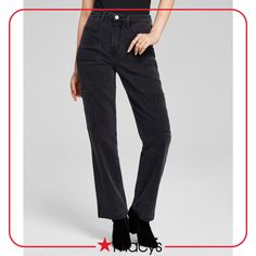 in stock Fitted Cargo Style Jeans For Fall, Fitted Dark Wash Cargo Jeans For Fall, Fitted Casual Cargo Jeans For Fall, Fitted High Rise Cargo Jeans For Fall, Trendy Fitted Cargo Jeans For Fall, Trendy Fall Cargo Jeans For Workwear, Relaxed Fit Mid-rise Cargo Jeans For Fall, Fall Mid-rise Relaxed Fit Cargo Jeans, Fitted Utility Jeans For Fall