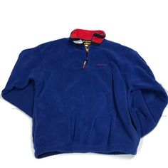 Vintage Tommy Hilfiger Fleece Sweater Sz XL 90’s Flag 1/4 Zip Pullover Blue. Small spot on front can probably be washed out but see last photo for reference . Otherwise great condition Blue Retro Winter Sweatshirt, Tommy Hilfiger Blue Winter Tops, Casual Blue Tommy Hilfiger Sweater, Blue 90s Style Sweatshirt For Fall, Vintage Tommy Hilfiger, 1/4 Zip Pullover, Fleece Sweater, 1/4 Zip, Spot On