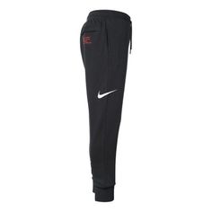 The Nike Mens Swoosh Embroidered Double Hook Casual Sports Pants Black is a stylish and comfortable piece of apparel. The pants feature a double hook closure, two side pockets, and a Nike swoosh embroidered on the left leg. The black colorway is perfect for any casual or sports activity. The product is inspired by the Nike sports series and is designed to provide maximum comfort and style. The pants are perfect for any outdoor activity, gym session, or just a casual day out. Get ready to make a statement with the Nike Mens Swoosh Embroidered Double Hook Casual Sports Pants Black. (Men's/Embroidery) Nike Functional Cotton Pants, Nike Streetwear Pants With Comfort Waistband, Sportswear Pants With Logo Detail For Sports, Nike Pants With Comfort Waistband For Streetwear, Sportswear Bottoms With Logo Detail For Sports, Sportswear Bottoms With Logo Detail, Activity Gym, Nike Mens, Sports Pants