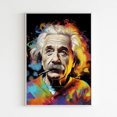 Printable wall art of Albert Einstein. Einstein poster. Digital print for interior design. Bathroom decor, instant download.   I N C L U D E D   You are purchasing a package of JPG and PDF files in the following sizes:  5x7 inch 8x10 inch 11x14 inch 16x20 inch A5 / A4 / A3 / A2    The package includes a high-resolution files, ready for instant download and printing. After purchasing, you can access your downloads by visiting your Etsy profile > Purchases & Reviews. If you need a different image size, please let me know.     PRINTING TIPS   - These images are all high-resolution, 300dpi files.  - Final print quality will depend on the printer type, print settings, and the quality of the paper you use.  - Colours may appear differently in print than on screen.  - Printing on canvas, or high- Einstein Poster, Typography Art Print, Nature Posters, Digital Poster, Abstract Drawings, Typography Art, Art Deco Interior, Nature Wall Art, Floral Wall Art