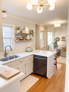 the kitchen is clean and ready for us to use in its new owner's home