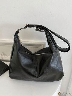 Bird in Bag - Stylish Womens PU Handbag in Solid Color with Spacious Interior, Zipper Closure, Single Shoulder Strap, and Tote Design Uni Bag, Black Bucket Bag, 2024 Wishlist, Best Crossbody Bags, Uni Outfits, Brown Handbag, Bag Ideas, Black Leather Tote, Black Leather Bags