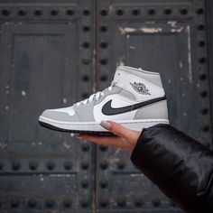 Air Jordan 1 Mid "Light Smoke Grey" Sneaker Culture, Air Jordan 1 Mid, Jordan 1 Mid, Michael Jordan, Air Jordan 1, Jordan 1, Color Scheme, Air Jordan, Air Jordans