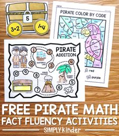 free pirate math activity for kids to practice addition skills