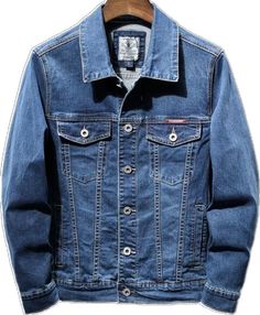 Blue Slim Fit Outerwear For Fall, Slim Fit Blue Outerwear With Pockets, Casual Slim Fit Outerwear With Pockets, Fitted Blue Denim Jacket With Pockets, Blue Denim Jacket, Casual Fall, Blue Denim, Denim Jacket, Collage