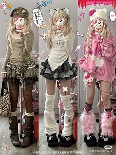 Harajuku Fashion Drawing, Fem Scene Outfit, Anime Y2k Outfit, Cute Outfits Gyaru, Outfit Inspo Gyaru, Cute Gl2 Outfits, Y2k Cutecore Outfits, Harajuku Outfit Ideas, Gyaru Style Outfits