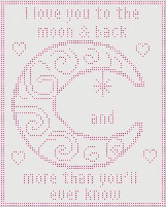 a cross - stitch pattern with the words, i am not here