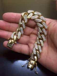 DeKara Designs Collection High End Beautiful Yellow Gold Unisex Cuban Link Bracelet. Metal- 14K Yellow Gold, .583, 160 Grams. Stones- 308 Round Diamonds G Color VS2-SI1 Clarity 9.24 Carats. An amazing piece of jewelry!!! This is a extremely heavy, and very fiery diamond encrusted mens Luxury Gold Bracelets With Diamond Accents, Gold Iced Out Diamond Bracelet, Luxury Gold Diamond Cuban Link Bracelet, Luxury Gold Cuban Link Tennis Bracelet, Formal Gold Iced-out Chain Bracelet, Iced Out Gold Bracelet For Formal Occasions, Gold Iced Out Round Tennis Bracelet, Gold Diamond Bracelets Fine Jewelry, Yellow Gold Iced Out Cuban Link Bracelet