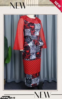 Red Casual Print Hollowed Out Patchwork O Neck One Step Skirt Dresses Red Long Sleeve Dress With Splicing, Red Spliced Dress For Party, Fitted Red Splicing Dresses, African Attire, Dresses Online, Dress Skirt, Buy Now, Skirt, Red