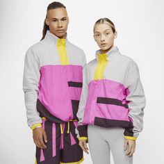 Unisex Nike Flight Team Basketball Pullover Windbreaker Jacket Size - S New All Offers Are Welcome. Pink Sporty Sweatshirt For Outdoor, Pink Windbreaker For Winter Street Style, Winter Sports Track Jacket In Pink, Pink Winter Track Jacket For Sports, Pink Winter Sports Track Jacket, Winter Pink Track Jacket For Sports, Pink Winter Windbreaker For Streetwear, Pink Athleisure Outerwear With Long Sleeves, Casual Pink Half-zip Outerwear