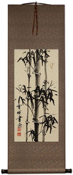 A bamboo painting done completely in black Chinese ink. Chinese Painting Traditional, Ks3 Art, Bamboo Painting, Chinese Wall Art, Chinese Scroll, Asian Artwork, Chinese Prints, China Ink, Chinese Bamboo