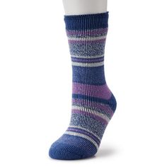 Grab these snuggly and sweet Women's Heat Holders Yasmine Multi Stripe Crew Socks now! Grab these snuggly and sweet Women's Heat Holders Yasmine Multi Stripe Crew Socks now! Advanced thermal yarn Retains heat Non-binding Diabetic friendlyFIT & SIZING Socks sized 5,9 fits shoe size 5,9 Crew silhouetteFABRIC & CARE Materials: 91% acrylic, 5% nylon, 3% polyester, 1% elastane Machine wash Imported Size: 5-9. Color: Blue. Gender: female. Age Group: adult. Pattern: Solid. Buy One Get One, Blue Gender, Socks And Hosiery, Crew Socks, Hosiery, Fabric Care, Gender Female, Age Group, Color Blue