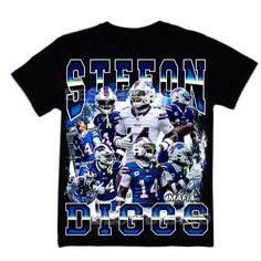 Blue Sublimation Print T-shirt For Fan Gear, Multicolor Team Name T-shirt For Sports Events, Multicolor Team T-shirt For Sports Events, Multicolor Team Spirit T-shirt With Team Name, Team Spirit Multicolor T-shirt With Team Name, Multicolor T-shirt With Team Name For Sports Events, Black T-shirt With Sublimation Print For Fans, Black Sublimation Print T-shirt For Fan Gear, Blue Sublimation Design Shirt With Graphic Print For Fans