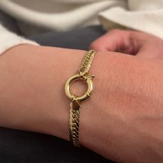 "\"Sailor Lock Herringbone Chain Bracelet | 14k Gold Thick Flat Snake Chain Bracelet, Heavy Fine Jewelry | Gift for Her\" I also have its necklace to combine as set. Please contact me for details. P R O P E R T I E S * Material: 14k Yellow Gold * Weight: 0,250oz // 7,10gr (±10%) * Chain Thickness: 0,20\" x 0,08\" // ~5mm x 2mm (±10%) * Lock Diameter: 0,55\" // ~14,0mm (±10%) * Size: 6\" - 8\" // 15,2cm - 20,3cm (Please contact me for different sizes) ∙ P R O D U C T I O N ∙ ‣ All of our products Yellow Gold 14k Snake Chain Bracelet, Round Curb Chain Bracelet Gift, 14k Gold Snake Chain Bracelet As Gift, 14k Gold Chain Bracelet With Lobster Clasp, 14k Gold Bracelet With Lobster Clasp, 14k Gold Chain Bracelet With Spring Ring Clasp, Gold Bracelet With Lobster Clasp For Anniversary, Round Gold Bracelet With Lobster Clasp For Anniversary, Anniversary Gold Bracelet With Lobster Clasp