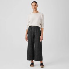 A lighter take on denim. The wide-leg pant featuring a fly front closure and pockets. Lightweight and soft in a textural blend of hemp and cotton. Made in a Fair Trade Certified™ factory. Wide Leg Bottoms For Casual Gatherings In Fall, Fall Casual Wide Leg Bottoms, Wide Leg Bottoms For Fall Casual Gatherings, Fall Wide Leg Bottoms For Casual Gatherings, Linen Pants With Cropped Leg For Fall, Fall Linen Pants With Cropped Leg, Wide-leg Linen Jeans With Pockets, Linen Wide-leg Jeans With Pockets, Linen Wide-leg Jeans