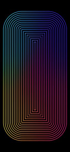 an abstract rainbow colored background with lines in the shape of rectangles on a black background